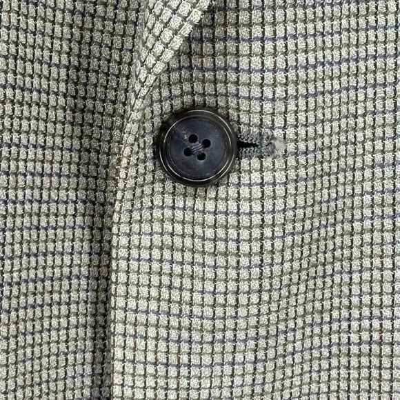 VTG Givenchy Monsieur Worsted Wool Suit Sport Jacket Blazer Houndstooth Sz 42R - Picture 4 of 16